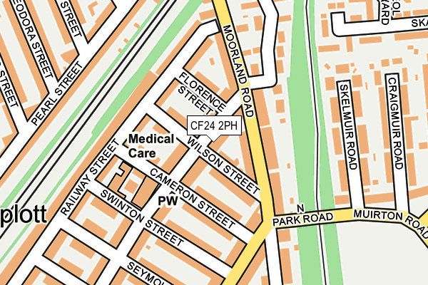 CF24 2PH map - OS OpenMap – Local (Ordnance Survey)