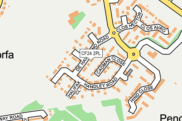CF24 2PL map - OS OpenMap – Local (Ordnance Survey)