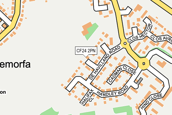 CF24 2PN map - OS OpenMap – Local (Ordnance Survey)