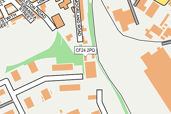 CF24 2PQ map - OS OpenMap – Local (Ordnance Survey)