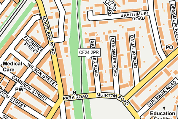 CF24 2PR map - OS OpenMap – Local (Ordnance Survey)