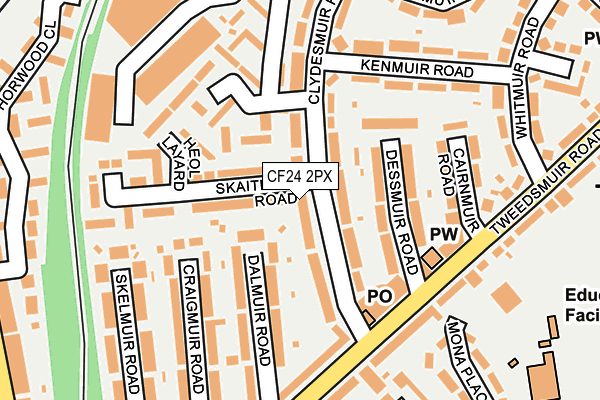 CF24 2PX map - OS OpenMap – Local (Ordnance Survey)