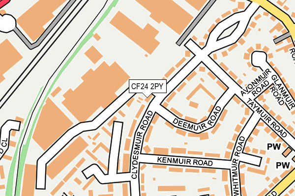 CF24 2PY map - OS OpenMap – Local (Ordnance Survey)
