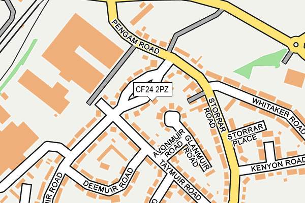 CF24 2PZ map - OS OpenMap – Local (Ordnance Survey)
