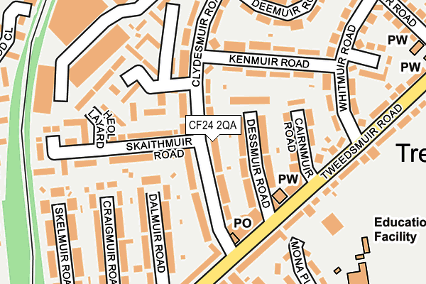 CF24 2QA map - OS OpenMap – Local (Ordnance Survey)