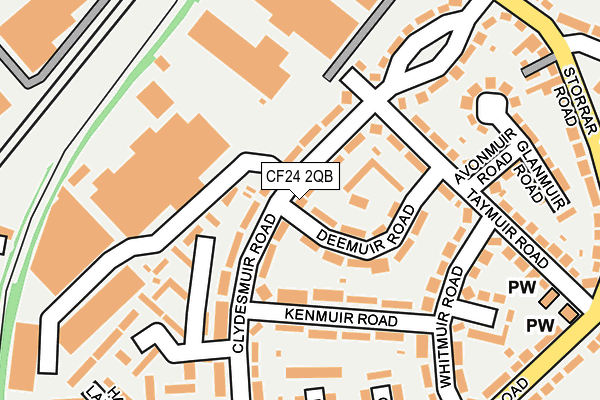 CF24 2QB map - OS OpenMap – Local (Ordnance Survey)