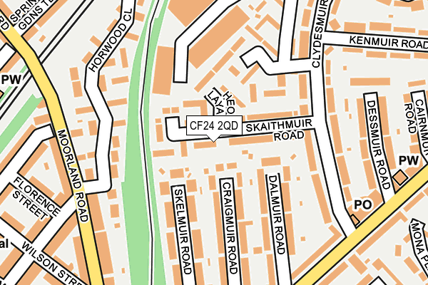 CF24 2QD map - OS OpenMap – Local (Ordnance Survey)