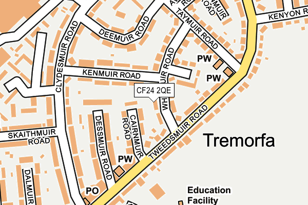 CF24 2QE map - OS OpenMap – Local (Ordnance Survey)