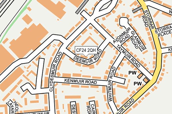CF24 2QH map - OS OpenMap – Local (Ordnance Survey)