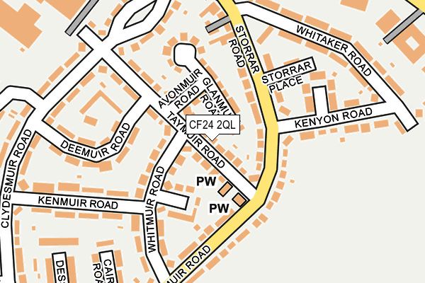 CF24 2QL map - OS OpenMap – Local (Ordnance Survey)