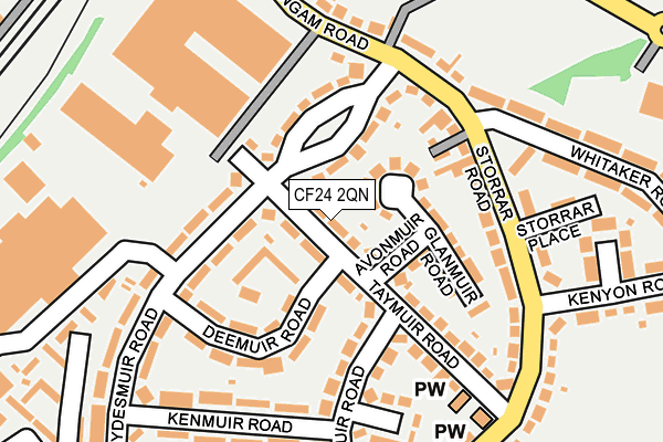 CF24 2QN map - OS OpenMap – Local (Ordnance Survey)