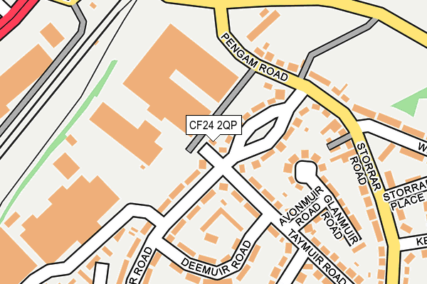 CF24 2QP map - OS OpenMap – Local (Ordnance Survey)