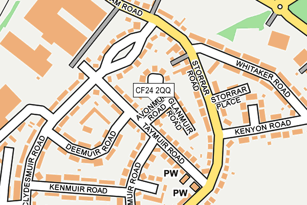 CF24 2QQ map - OS OpenMap – Local (Ordnance Survey)