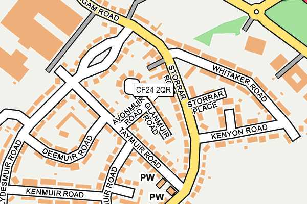 CF24 2QR map - OS OpenMap – Local (Ordnance Survey)
