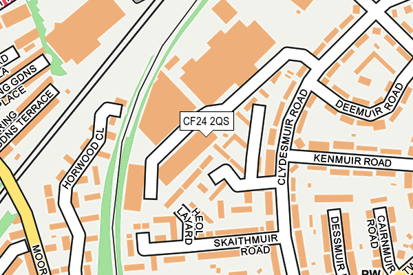 CF24 2QS map - OS OpenMap – Local (Ordnance Survey)