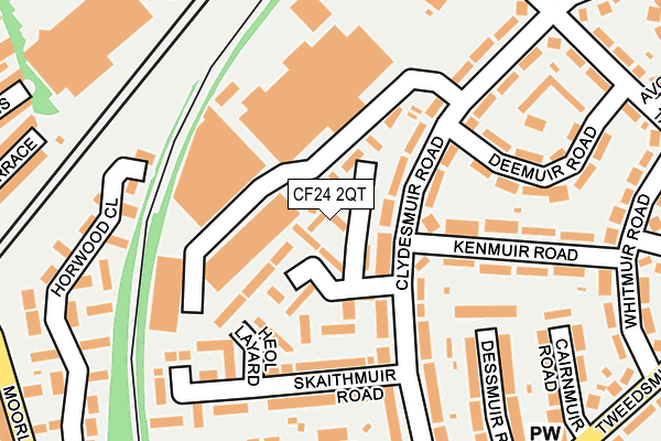 CF24 2QT map - OS OpenMap – Local (Ordnance Survey)