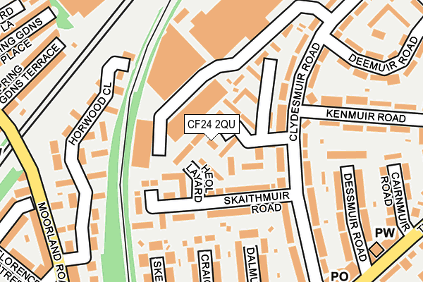CF24 2QU map - OS OpenMap – Local (Ordnance Survey)