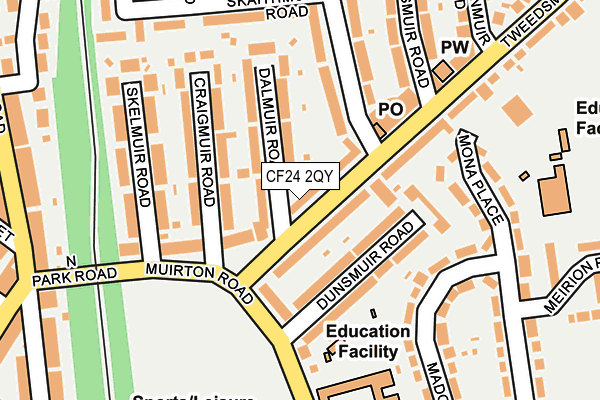 CF24 2QY map - OS OpenMap – Local (Ordnance Survey)