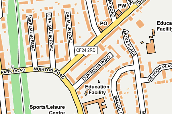 CF24 2RD map - OS OpenMap – Local (Ordnance Survey)