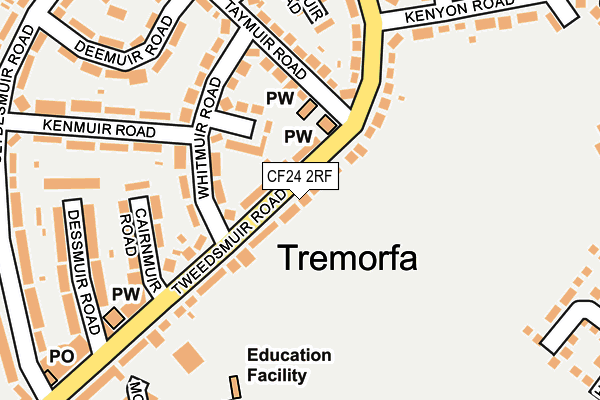 CF24 2RF map - OS OpenMap – Local (Ordnance Survey)