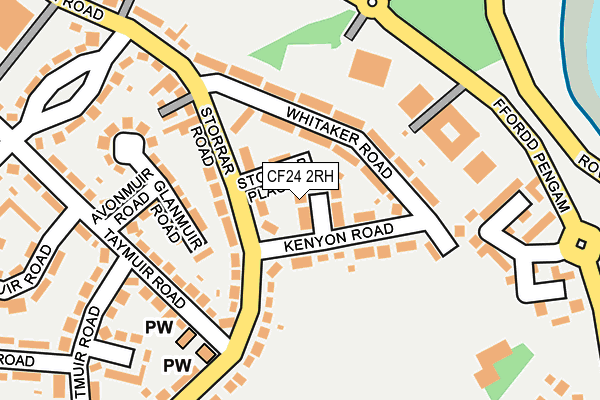 CF24 2RH map - OS OpenMap – Local (Ordnance Survey)