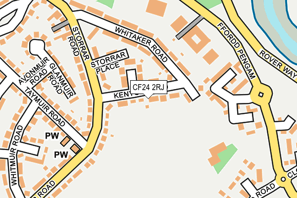 CF24 2RJ map - OS OpenMap – Local (Ordnance Survey)