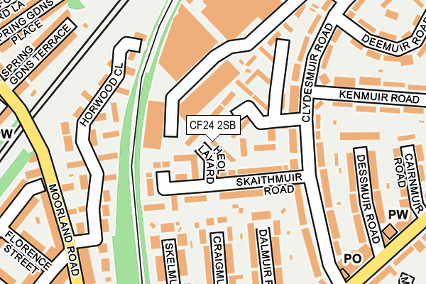 CF24 2SB map - OS OpenMap – Local (Ordnance Survey)