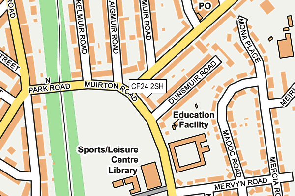 CF24 2SH map - OS OpenMap – Local (Ordnance Survey)