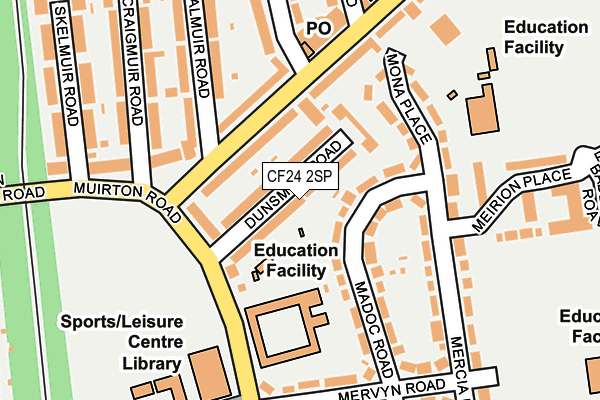 CF24 2SP map - OS OpenMap – Local (Ordnance Survey)