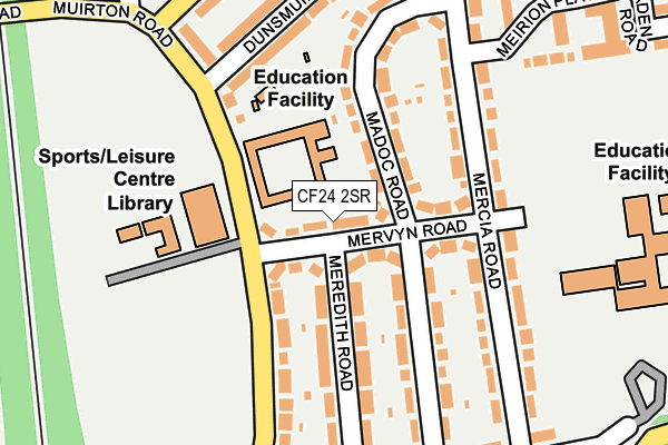 CF24 2SR map - OS OpenMap – Local (Ordnance Survey)