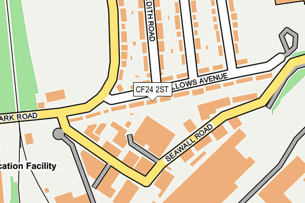 CF24 2ST map - OS OpenMap – Local (Ordnance Survey)