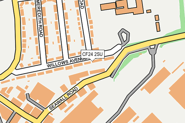 CF24 2SU map - OS OpenMap – Local (Ordnance Survey)