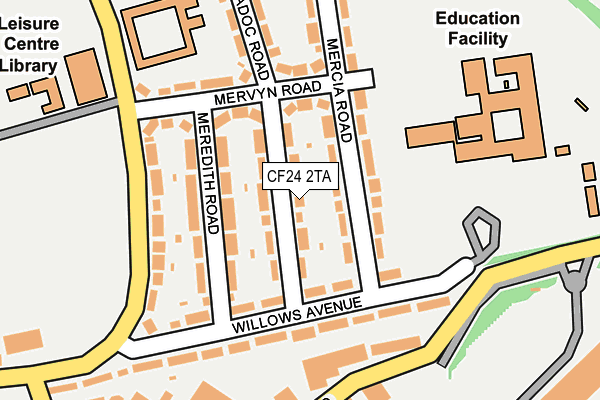CF24 2TA map - OS OpenMap – Local (Ordnance Survey)