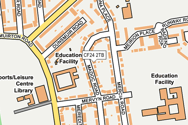 CF24 2TB map - OS OpenMap – Local (Ordnance Survey)