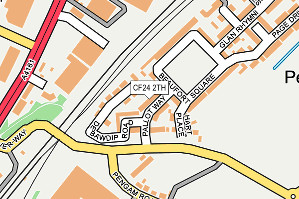 CF24 2TH map - OS OpenMap – Local (Ordnance Survey)