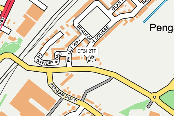 CF24 2TP map - OS OpenMap – Local (Ordnance Survey)