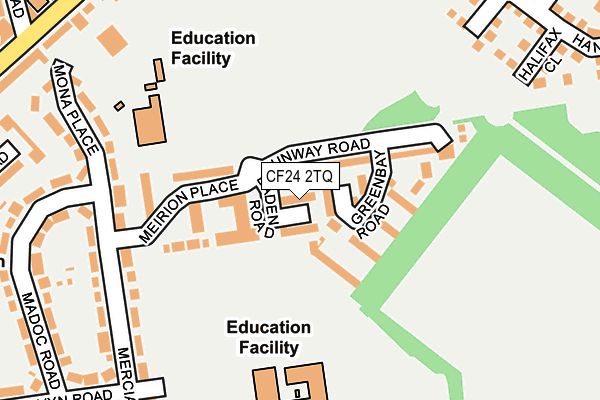 CF24 2TQ map - OS OpenMap – Local (Ordnance Survey)