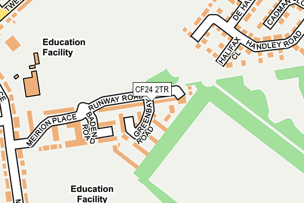 CF24 2TR map - OS OpenMap – Local (Ordnance Survey)