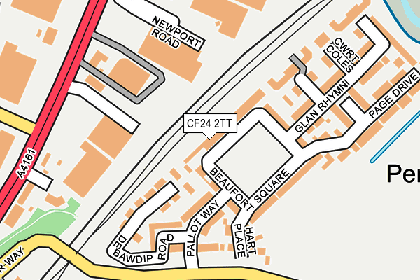 CF24 2TT map - OS OpenMap – Local (Ordnance Survey)