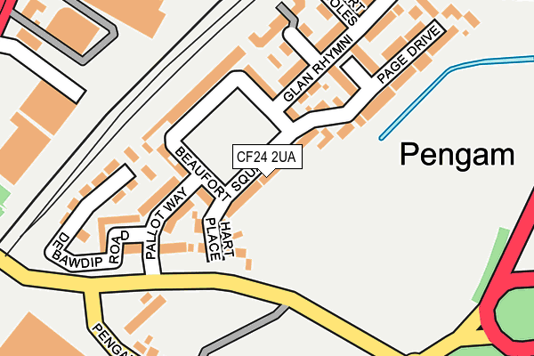 CF24 2UA map - OS OpenMap – Local (Ordnance Survey)