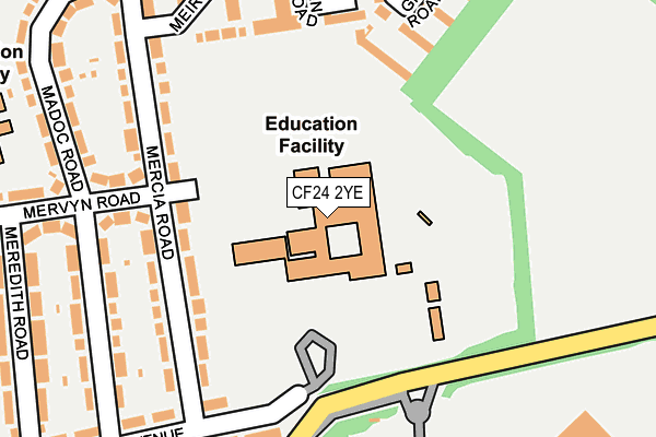 CF24 2YE map - OS OpenMap – Local (Ordnance Survey)