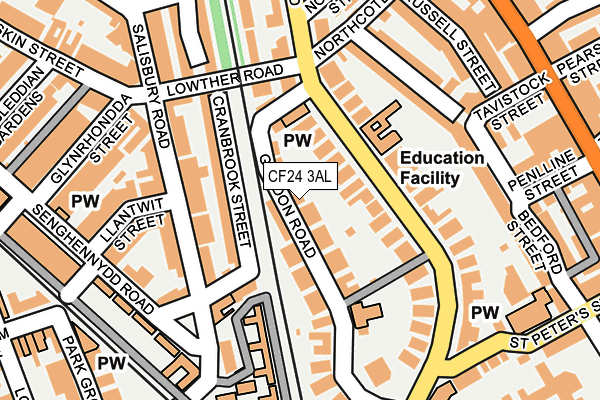 CF24 3AL map - OS OpenMap – Local (Ordnance Survey)