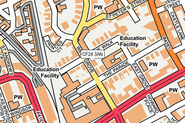 CF24 3AN map - OS OpenMap – Local (Ordnance Survey)