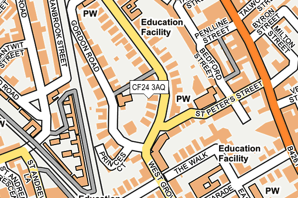 CF24 3AQ map - OS OpenMap – Local (Ordnance Survey)