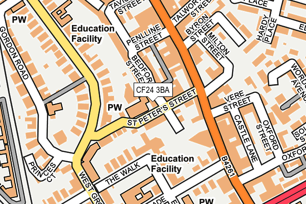 CF24 3BA map - OS OpenMap – Local (Ordnance Survey)