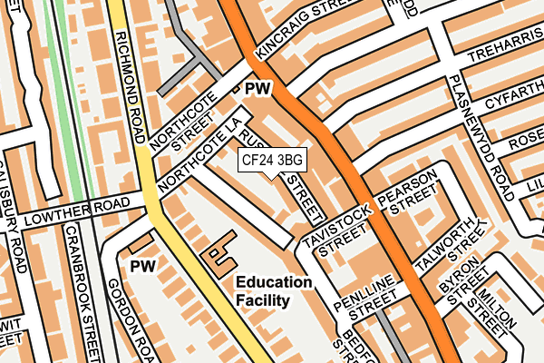 CF24 3BG map - OS OpenMap – Local (Ordnance Survey)