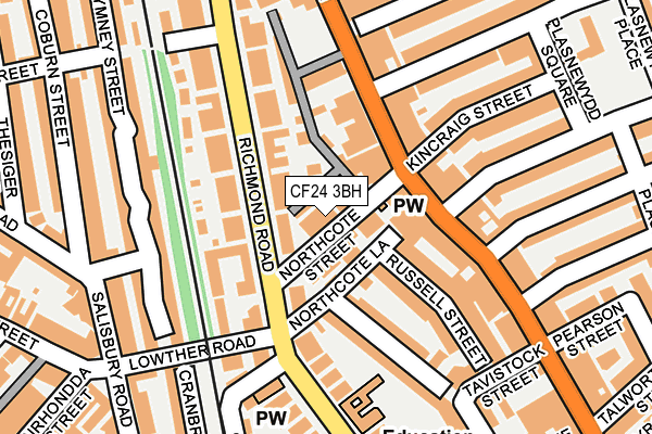 CF24 3BH map - OS OpenMap – Local (Ordnance Survey)
