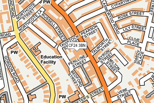 CF24 3BN map - OS OpenMap – Local (Ordnance Survey)