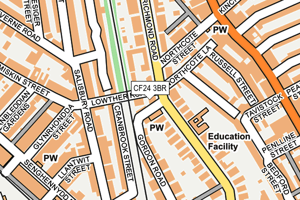 CF24 3BR map - OS OpenMap – Local (Ordnance Survey)