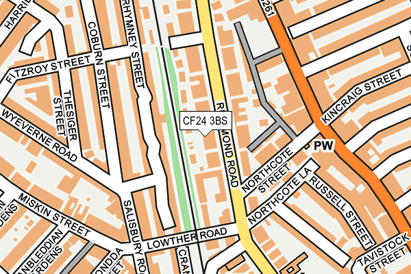 CF24 3BS map - OS OpenMap – Local (Ordnance Survey)